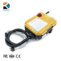 Télécommande sans fil industrielle F24-10S Telecrane à code fixe, en plastique, étanche, à vitesse unique, avec 80 canaux et portée de 100 m