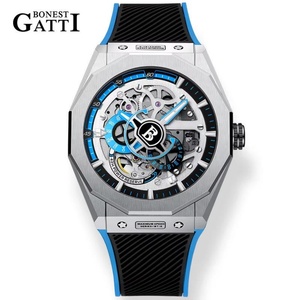 Montre mécanique automatique pour homme BG7601-A, montre-bracelet sport décontractée, horloge lumineuse, montres en acier inoxydable pour homme - Product Image 1