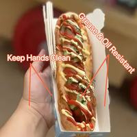 Boîtes de support de plateau de papier de nourriture de hot-dog imprimées en carton pour l'emballage