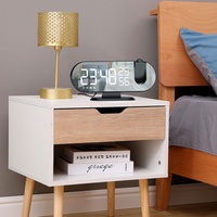 FM Radio LED Digitale Slimme Wekker Tafel Elektronische Bureauklok USB Oplaadbare Wekker met 180° Tijdprojectie Snooze-functie