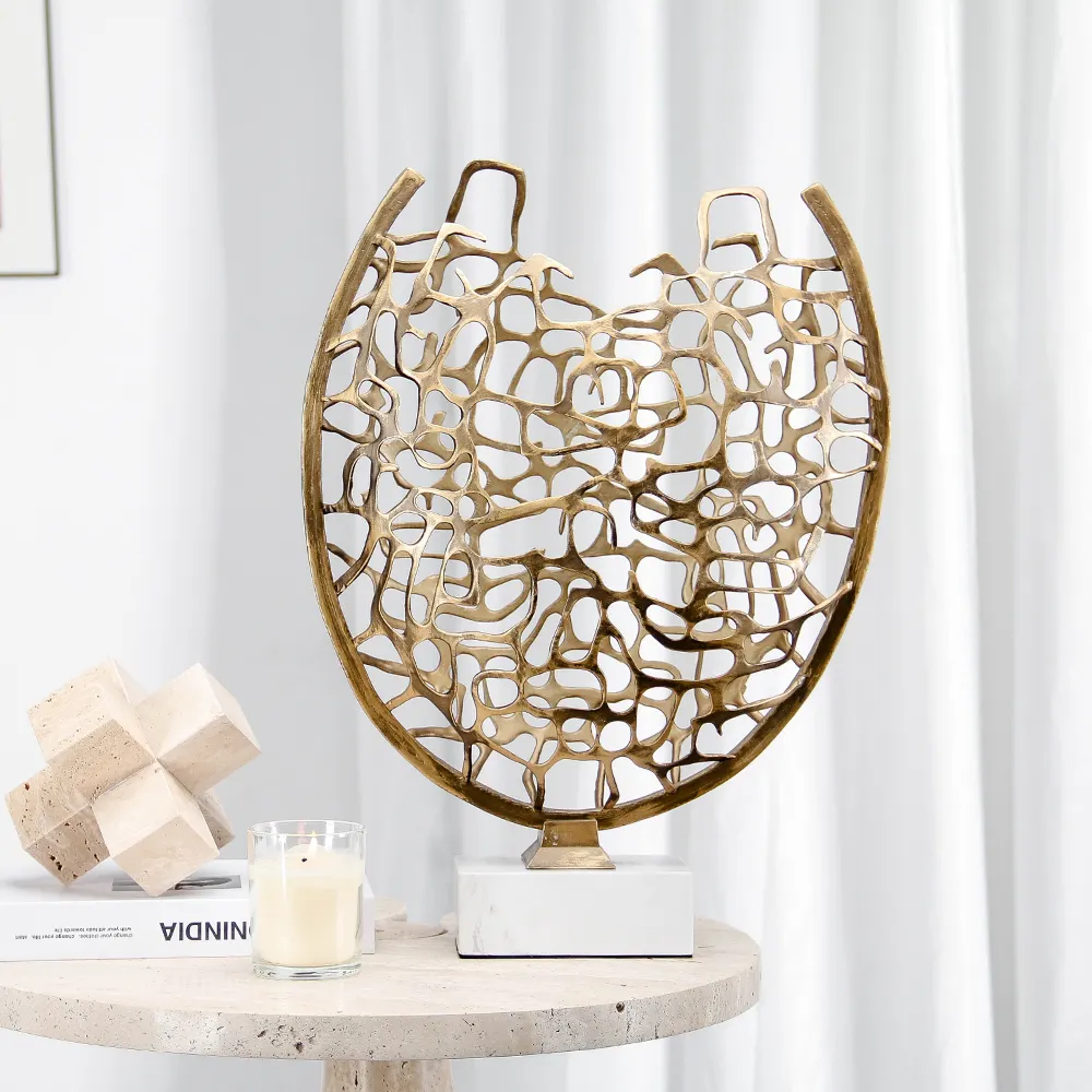 Hiện đại sang trọng trang trí nội thất cổ điển máy tính để bàn Cổ mạ điện toben cutout Điêu Khắc nội thất sang trọng cho trang trí nội thất