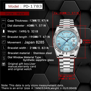 Nuovo <span class=keywords><strong>Orologio</strong></span> da <span class=keywords><strong>Uomo</strong></span> PAGANI DESIGN 40MM PD-1783 <span class=keywords><strong>Automatico</strong></span> Meccanico con Vetro Zaffiro AR e Data 828, <span class=keywords><strong>Orologio</strong></span> da Polso per <span class=keywords><strong>Uomo</strong></span> 2026 - Product Image 5