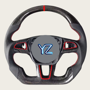 Volant chauffant en fibre de carbone de style sport <span class=keywords><strong>YZ</strong></span> pour Ford Focus RS ST MK3, pièces de rechange pour la modification et l'amélioration de l'intérieur de la voiture - Product Image 1