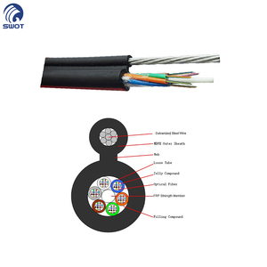 Câble à fibres aériennes GYFTC8Y haute résistance 12 cœurs <span class=keywords><strong>Messenger</strong></span> toronné en acier G.652D <span class=keywords><strong>Application</strong></span> extérieure monomode - Product Image 3