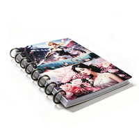 Agenda de bureau A5 rond à reliure disque vierge pour sublimation, avec impression recto-verso et pages mobiles