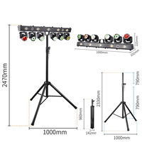 Projecteur mobile Reiz 120W à 6 têtes mobiles, effets RGB, stroboscope, Gobo, laser, Wash, Beam, contrôle DMX512, éclairage de scène pour DJ et discothèque