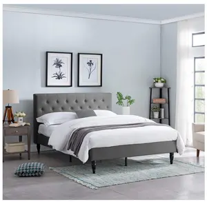 Italian latest luxury bedroom furniture with army green headboard luxury modern king size bed