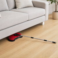 BNcompany Balai manuel portable en gros avec brosses à poils rotatives doubles pour le nettoyage des sols durs à la maison