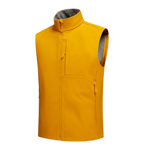 Logo personnalisé gilet en laine hommes extérieur léger imperméable chaud col montant gilet veste redingote gilet en automne et en hiver - Product Image 1