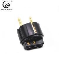 Prise d'alimentation YIVO XSSH en cuivre pur plaqué or rhodium, connecteur électrique HIFI standard européen femelle/mâle EU IEC