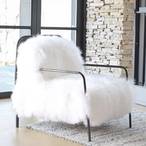 Silla individual de lujo minimalista y moderna, reposabrazos informal de <span class=keywords><strong>Bruselas</strong></span>, silla de maquillaje de celebridad cibernética que cae de lana para dormitorio y ocio - Product Image 1