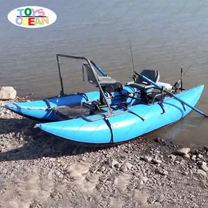 Newest design mini inflatable kayak banana floating buoy water Inflatable pontoon for fishing