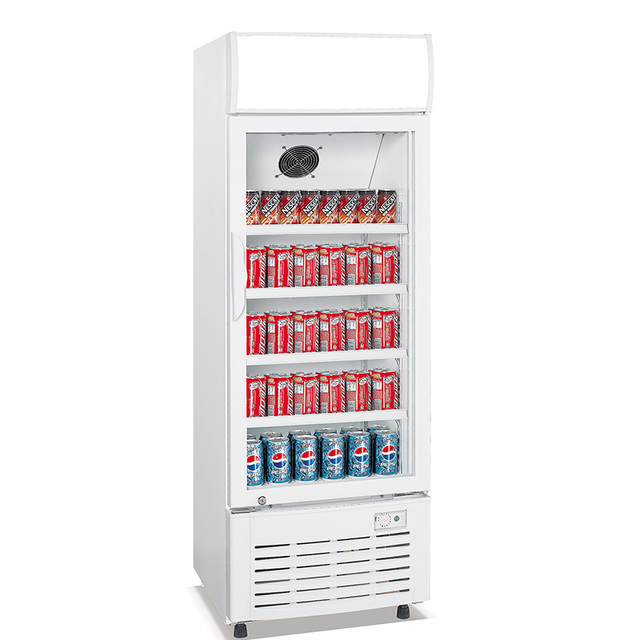 High Quality Commercial Single Door Cold Drink Vertical showcase Cooler Glass Door Refrigerator Display Transparent Door Fridge