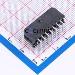 430451402 Wire-to-Board Pin Header Bent Lead Through Hole,P=3mm Connector 2x7P 3mm Right Angle Insert Micro-Fit (MX 3.0) - Product Image 2