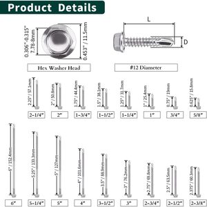 Vis autoperceuses hexagonales Ruspert AI Grey, placage oxyde noir, métrique M3.5, filetage grossier, vente directe usine, fabriqué en Chine - Product Image 2