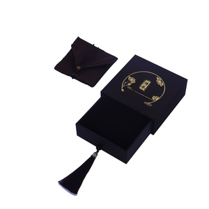 Chinese Style Jewelry <b>Drawer</b> <b>Slide</b> Packaging Boxes with Velvet Pouch Vintage Elegant Jewellery Box with Tassel - Product Image 2
