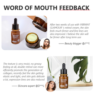 Etiqueta privada Orgánica Doble Retinol Cuidado de la cara Vitamina A Escualano Hidratante Se desvanece Arrugas Estrechamiento de poros Suero facial - Product Image 3