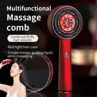 Peigne de massage électrique du cuir chevelu avec thérapie par lumière rouge, applicateur d'huile pour la croissance des cheveux, brosse vibrante pour le massage de la tête contre la perte de cheveux