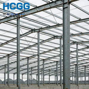Structure en acier résistante au vent sur mesure pour ferme, hangar, bâtiment d'élevage avicole, construction agricole, poutre en H robuste - Product Image 1