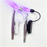 Luz UV prémium de 400nm para extensiones de pestañas, flexible, con clip para pinzas, de secado rápido, mini luz UV para pestañas