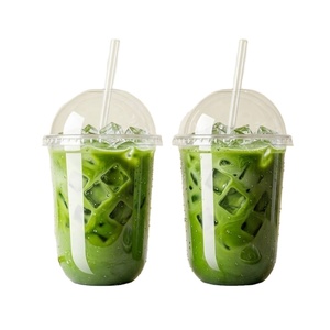 16oz 500ml Eco-friendly Recyclable Disposable PET U-Shaped Round Bottom <b>Plastic</b> <b>Cup</b> Custom Logo for Cold <b>Drink</b> Coffee Tea Shops - Product Image 3