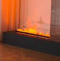 Cheminée décorative intérieure 3D à vapeur avec insert de taille personnalisée et effet de flamme artificielle
