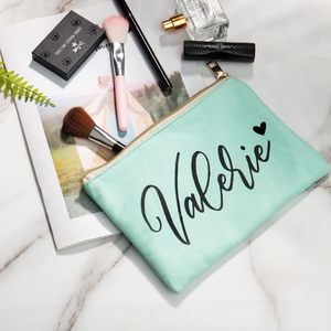 Custom Beauty Cosmetic <b>Bag</b> Toiletry Organic Cotton Canvas Cosmetic Pouch with Custom Bronzing Printing - Product Image 4