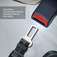 Cinturón de seguridad para perros con amortiguador elástico, accesorios de viaje para coche para perros y gatos, cinturón de seguridad ajustable retráctil para mascotas