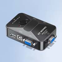 SAMZHE Manual 2-in-1-out KVM Switcher VGA Video Switching Monitor untuk Tampilan Desktop Mouse Keyboard USB Perangkat Berbagi Printer