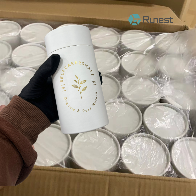 Fashion Cylindrical Round Perfume Coffee Tea Product Box Food Grade Gift High-end Paper Tube Box Packaging Biodegradable