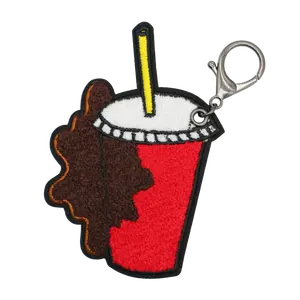 Custom Chenille Key Chain Cartoon Cute Keychain Pendant Car Backpack Pendant Creative Birthday Gift Men's Women's Keyring Tag