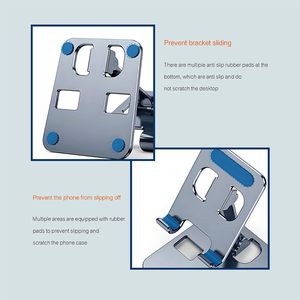 MINI Cell Phone Accessories Aluminum Adjustable Foldable <b>Tablet</b> PC Mobile Phone <b>Stand</b> Holder <b>for</b> Office Desk - Product Image 2