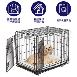 ที่นอนสัตว์เลี้ยงทรงสี่เหลี่ยมผ้าสีพื้น แผ่นรองนอนสุนัข แบบเบาะขนแกะ - Product Image 4