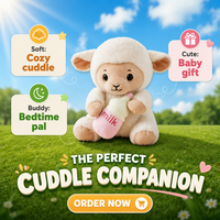 Peluche douce en forme de mouton, poupée agneau avec biberon, jouet Kawaii, OEM ODM personnalisé