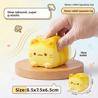 Mainan Squishy Kucing Zoey Lucu Bentuk Kotak dari Busa PU, Slow Rising, Sensorik, untuk Anak-anak & Dewasa Grosir
