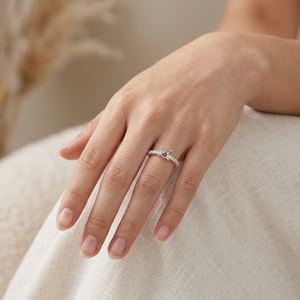Anillo de Compromiso de Oro Sólido de 18K de Dos Tonos con Diamantes Naturales Reales, Diseño Clásico de Alta Calidad, en Oferta - Product Image 6