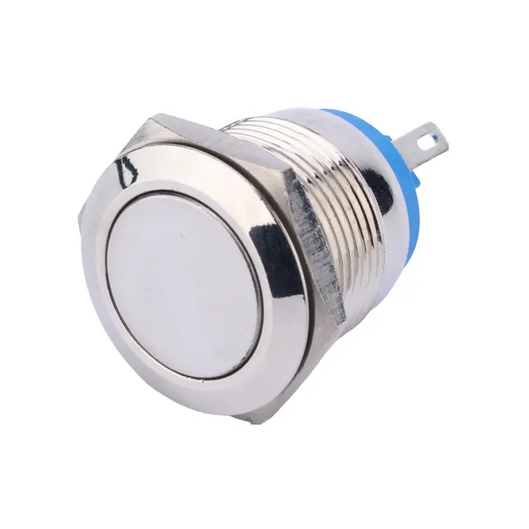 19mm Flat momentary elevator push buttonswitch 220v normally open push start doorbell metal button