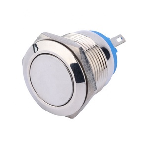 19Mm Flat Momentary Thang Máy Push <span class=keywords><strong>Button</strong></span> Switch 220V Thông Thường Mở Đẩy Bắt Đầu Chuông Cửa Nút Kim Loại - Product Image 1