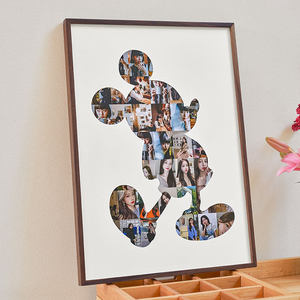 Cadre photo mural pour couple, créatif, multi-images, <span class=keywords><strong>en</strong></span> <span class=keywords><strong>bois</strong></span> massif, fait main, personnalisé, monté, motif de dessin animé de haute qualité, 6x8 - Product Image 1