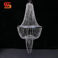 LISSE Grand Cristal Style Moderne LED Lampe Lustres Élégants Perles Acryliques Plafond Banquet Éclairage
