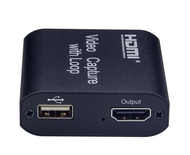 TL Media VCC01 Video Capture Equipment Loop 4K/1080p Resolution USB/ Interfaces Supports Windows/Android/OS X Black