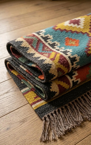 Southwestern Tribal <b>Runner</b> <b>Rug</b> | Handwoven Wool Jute Geometric Boho Carpet <b>for</b> Farmhouse Hallway Entryway Bedroom Room Decor - Product Image 5