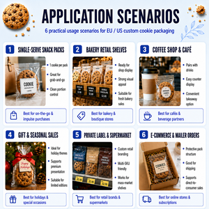 <span class=keywords><strong>Sacchetti</strong></span> Personalizzati in Plastica Trasparente Opaca per Alimenti, Caramelle, Biscotti, Confezioni Singole con Design Stampato - Product Image 6