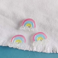 10 pièces de cabochons en résine à dos plat, série licorne mignonne, arc-en-ciel, glace, scrapbooking, bricolage, bijoux, artisanat, accessoires de décoration