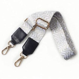 Sangle de ceinture en cuir PU et sangle en coton uni de luxe avec boucle réglable pour sacs messager - Couleur et design personnalisables - Product Image 1