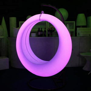 Balançoire LED moderne illuminée RGBG Chaise suspendue d'extérieur pour patio, jardin, parc, cour - Product Image 3