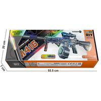 Pistolet jouet M416 Blaster personnalisé avec logo, obusier de tir, pistolet jouet M4 Splatter Balster avec silencieux lumineux coloré