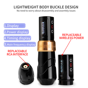 Máquina de Tatuaje Inalámbrica Profesional con Carrera Ajustable, Pluma Rotatoria Digital a Batería para Delineado y Sombreado, SMP, Artista, Precisa, PMU - Product Image 2