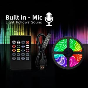 ไฟ LED 5V สำหรับสมาร์ททีวี ไฟแบ็คไลท์ LED สำหรับหน้าจอทีวีขนาด 32-65 นิ้ว ซิงค์กับหน้าจอและเพลง ไฟ LED แบบยืดหยุ่น แถบไฟ RGB - Product Image 4