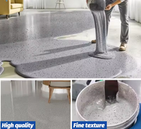 Revêtement de sol en résine époxy 3D auto-nivelant, peinture liquide métallisée haute brillance pour garage et espaces commerciaux